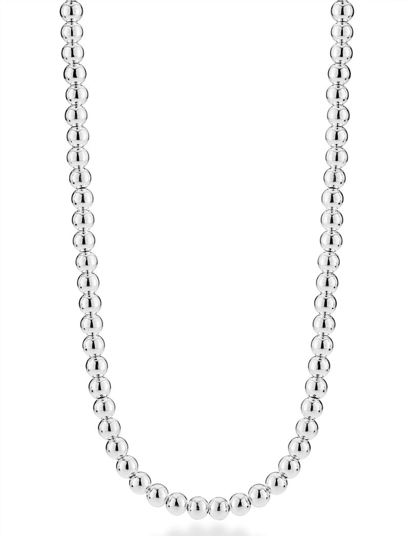 Miabella Italian 925 Sterling Silver Handmade 4mm Bead Ball Strand Chain Necklace for Women, Made in Italy (Length 16 Inches) - Image 1